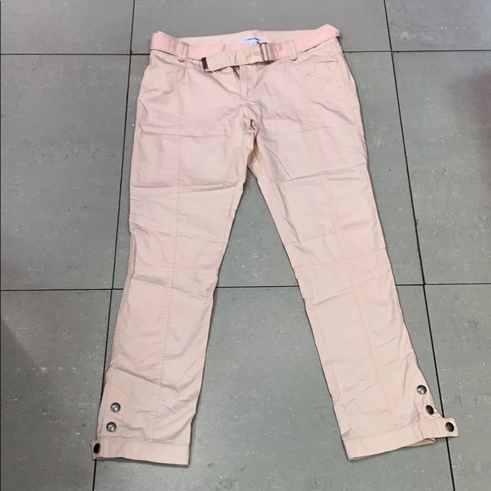NWOT Baby pink Calvin Klein cargo-type pants